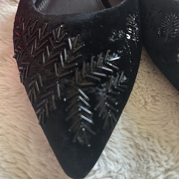 Tory Burch dress flat Smart velvet sandals - Picture 4 of 6